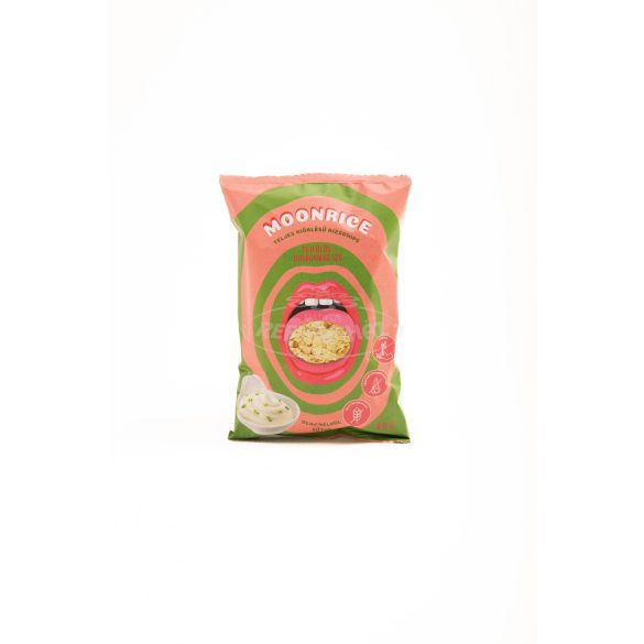 Moonrice Rizs chips tejföl-zöldhagyma ízesítésű 60g