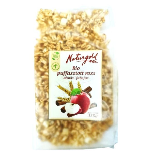 Naturgold bio puffasztott rozs almás fahéjas 150g