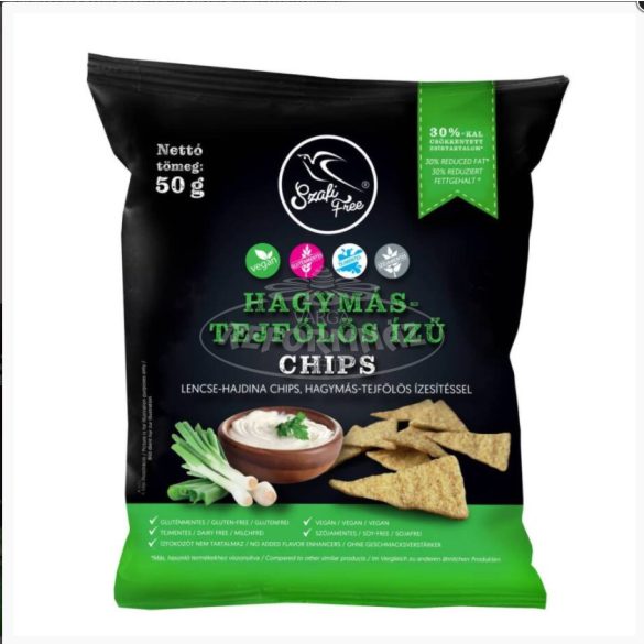 Szafi Free chips hagymás tejfölös ízű 50g