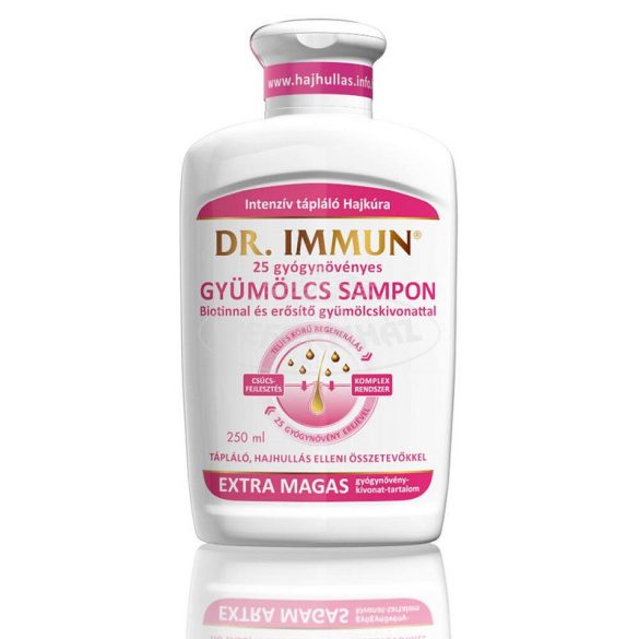 Dr Immun 25 gyógynövényes gyümölcs sampon biotinnal 250ml