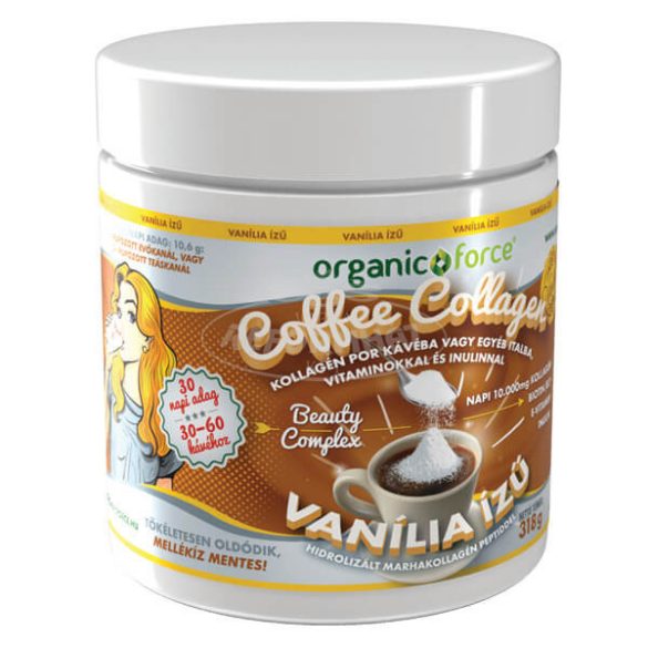 Organic Force Kávé vaníliás kollagén por 318g