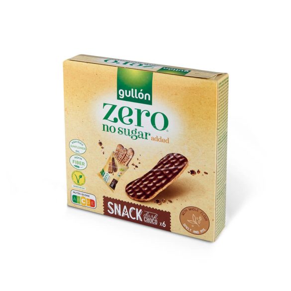 Gullon snack zero étcsokoládés szelet 6*25g 150g