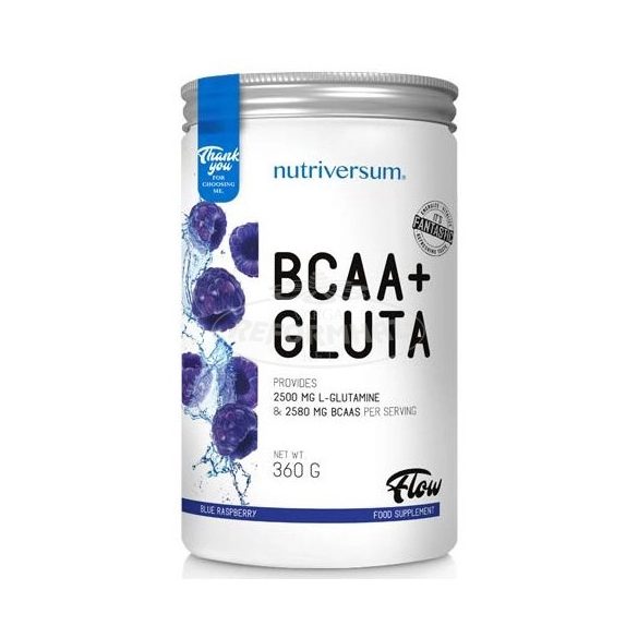 Nutriversum Flow BCAA+GLUTA kékmálna 360g