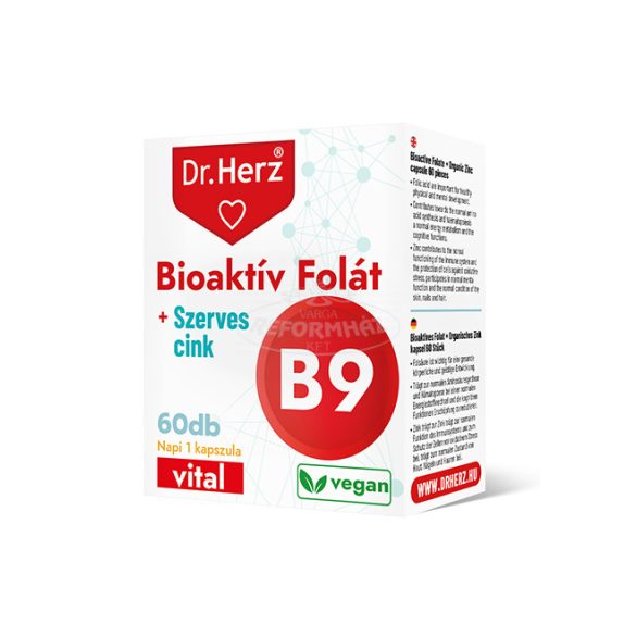 Dr Herz Bioaktív Folát+Szerves Cink kapszula 60x