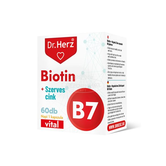 Dr Herz Biotin+Szerves cink kapszula 60x