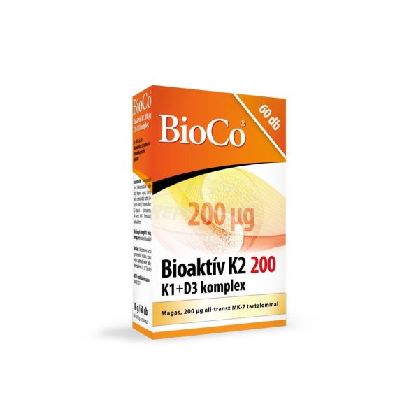 BioCo Bioaktív K2 200 K1+D3 komplex tabletta 60x