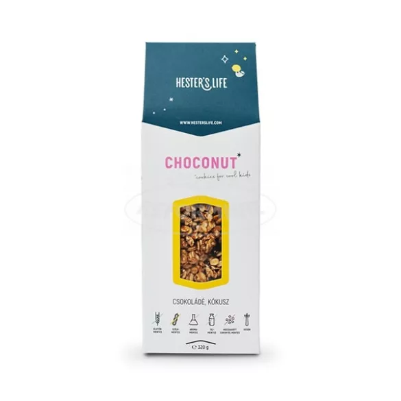 Hesters Life Choconut Cookies reggeliző gabonapehely 320g