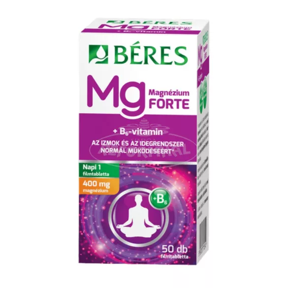Béres Magnézium 400mg+B6 forte filmtabletta 50x