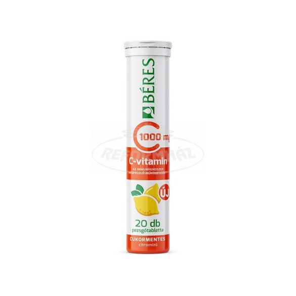 Béres C vitamin 1000mg pezsgőtabletta cukormentes citrom ízű 20db