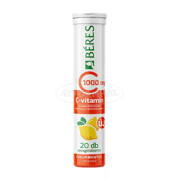 Béres C vitamin 1000mg pezsgőtabletta cukormentes citrom ízű 20db