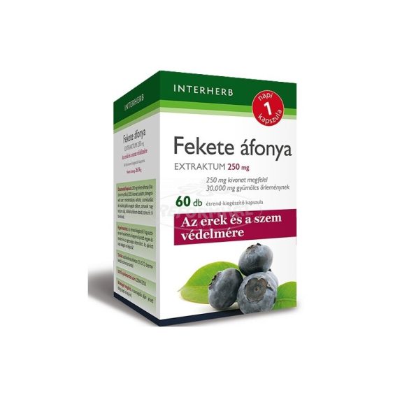 Interherb Napi 1 Fekete áfonya extraktum 250mg kapszula 60x