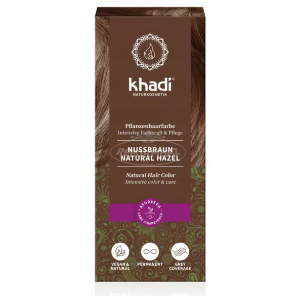 Khadi bio hajfesték por mogyoróbarna 100g