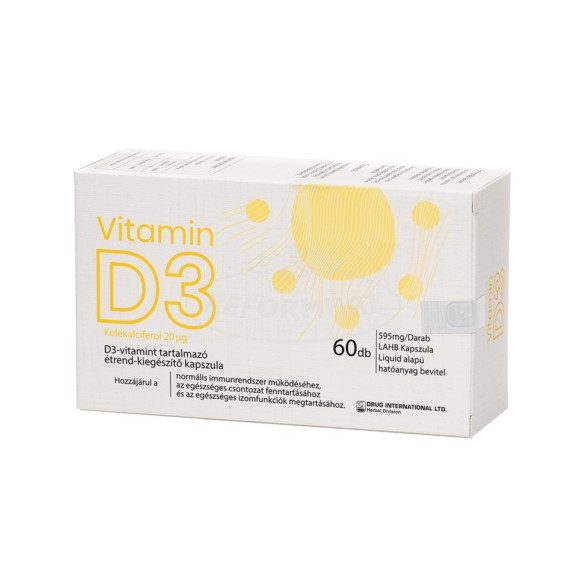 Bio Vitality D3-vitamin kapszula 60x