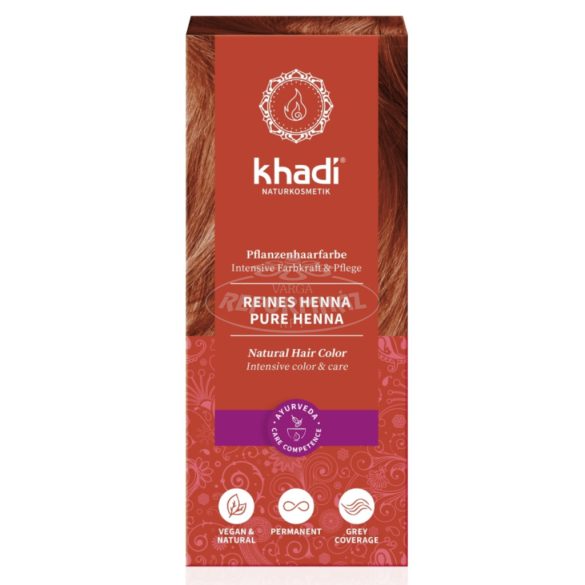 Khadi Bio Hajfesték por élénkvörös 100g