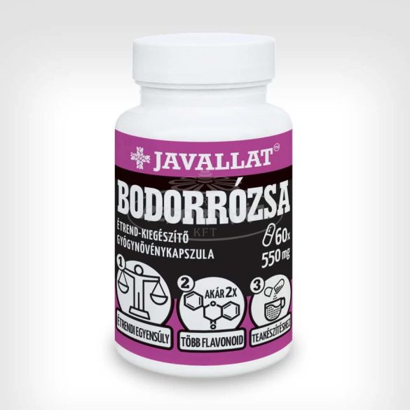 Javallat bodorrózsa levél kapszula 60x