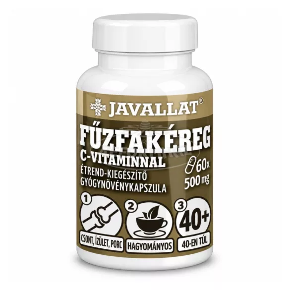 Javallat fűzfakéreg C-vitaminnal kapszula 60x