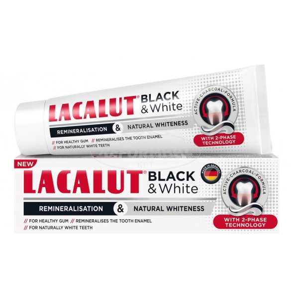 Lacalut Black és White fogkrém 75ml