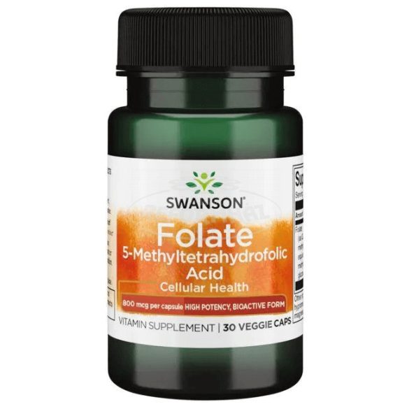 Swanson Folate 5-metil-tetrahidrofolát kapszula 800mcg 30x