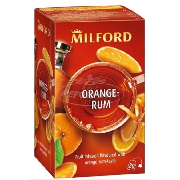 Milford narancs és rumaroma ízű gyümölcstea 20x2,5g 20x