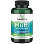 Swanson multivitamin komplex vas nélkül 130x