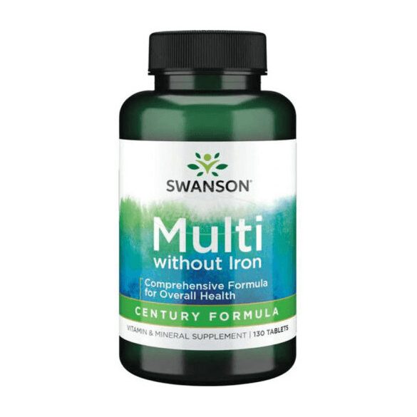 Swanson multivitamin komplex vas nélkül 130x