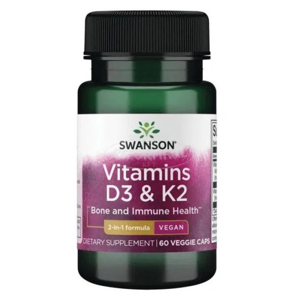 Swanson D3+K2 vitamin kapszula 500mg 60x