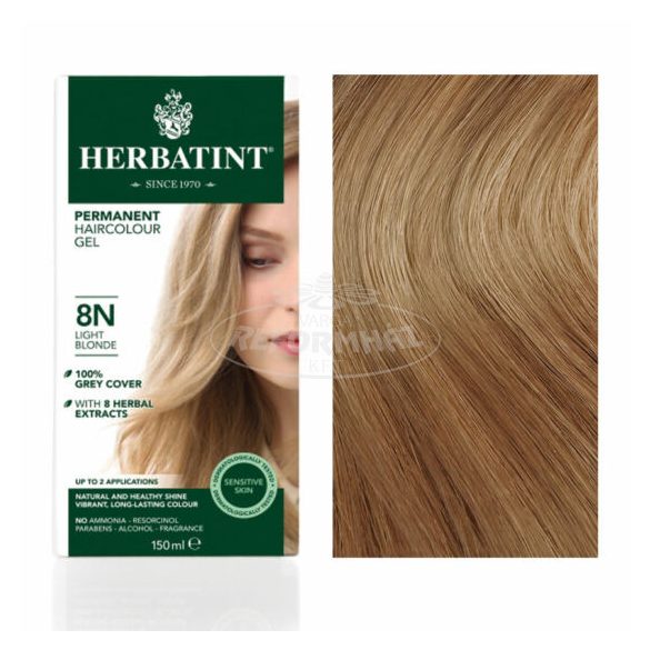 Herbatint 8N világos szőke hajfesték 150ml