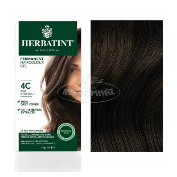 Herbatint 4C hamvas gesztenye hajfesték 150ml