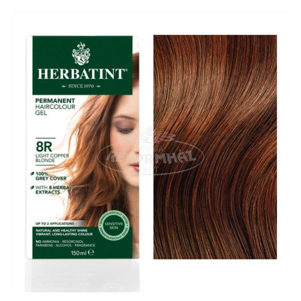 Herbatint 8R réz világos szőke hajfesték 150ml