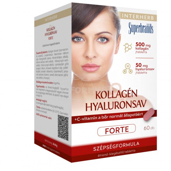 Interherb Kollagén Hyaluronsav szépségformula FORTE 60x