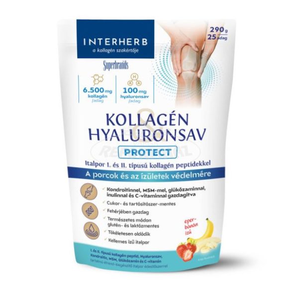 Interherb Kollagén&Hialuronsav Porcépítő italpor 290g