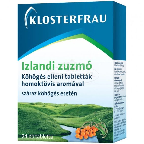 Izlandi zuzmó köhögés elleni tabletta homoktövis aromáva l 24db