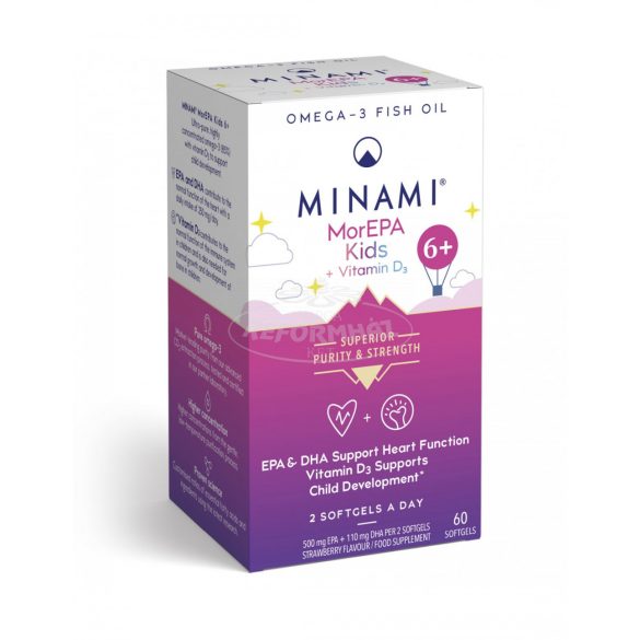 MorEPA Minami Kids omega-3+D3 vitamin lágyzseltin kapszu 60x