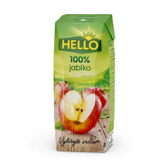 Hello Almalé 100% szívószálas 250ml