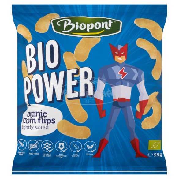 Biopont extrudált kukorica enyhén sós bio power 55g