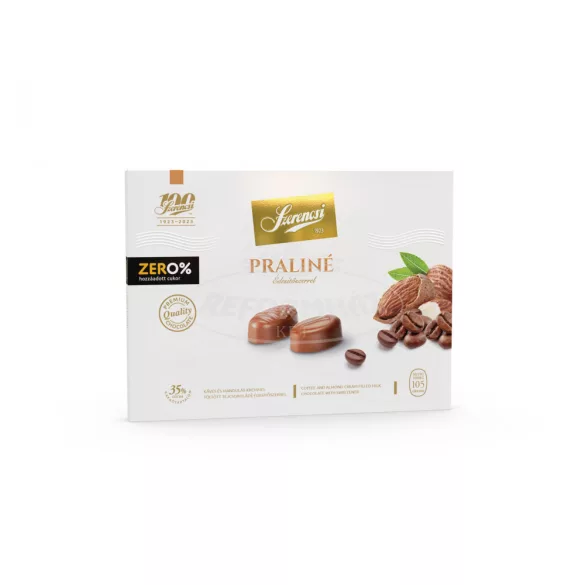Szerencsi Zero Praliné mandula-kávékrémmel töltött 105g
