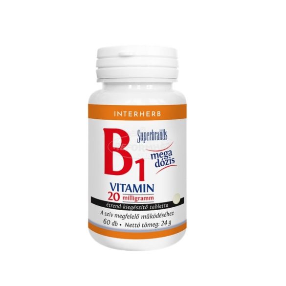 Interherb B1 vitamin 20mg/tabletta 60x