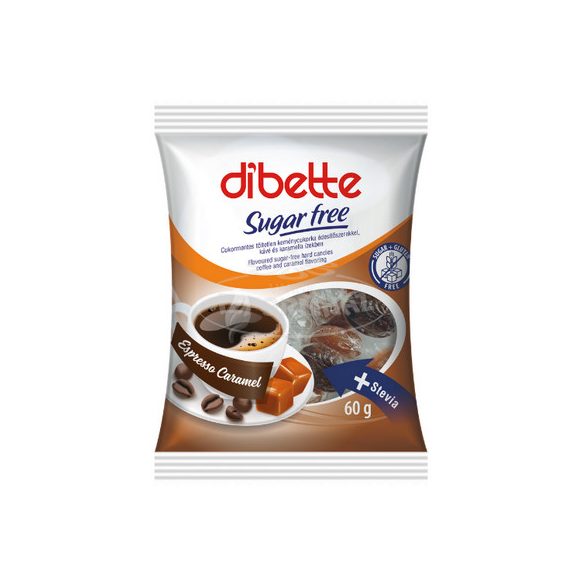 Dibette cukorm.cukorka Espresso Caramel kávé,karamell íz 60g