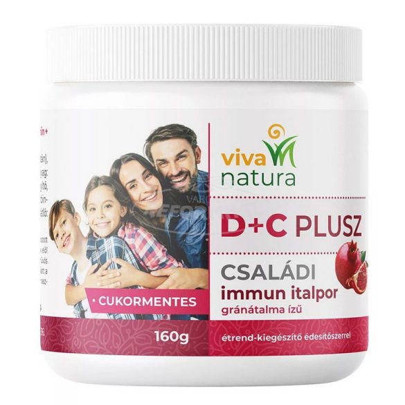 Viva Natura D+C plusz családi immun italpor gránátalma 160g
