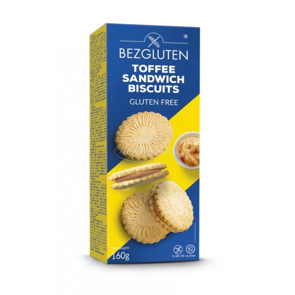 Bezgluten gluténmentes szendvicskeksz karamellás 160g