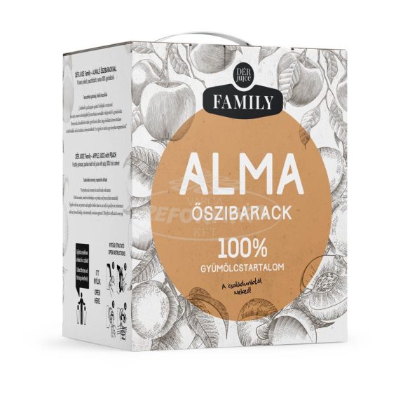 Dér Juice Almalé Őszibarackkal 80-20% 3l