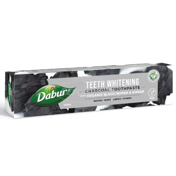 Dabur Herbal fehérítő fogkrém aktív szénnel organikus összetevőkkel 100ml