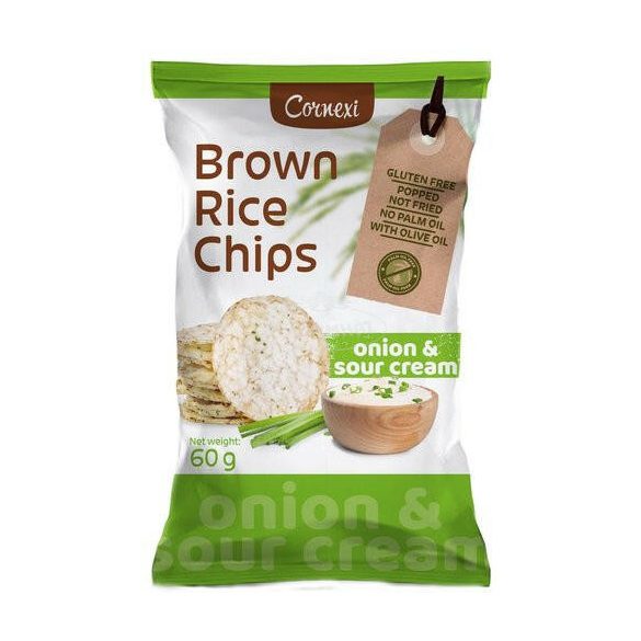 Cornexi barnarizs chips hagymás-tejfölös 60g