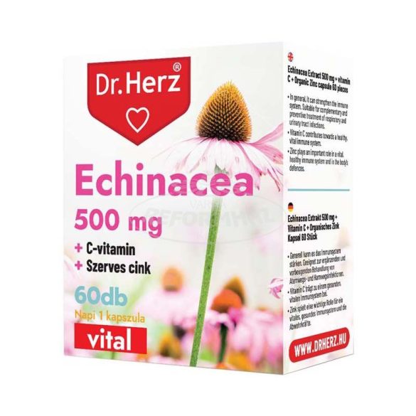 DR Herz Echinacea 500 mg+C-vitamin+Szerves Cink 60x