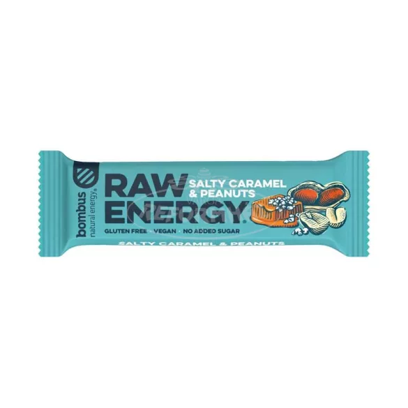 Bombus Raw Energy sós karamell és földimogyorós szelet 50g