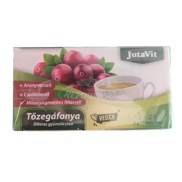 Jutavit Tőzegáfonya gyümölcstea+aranyvessző+csalánlevél 25x