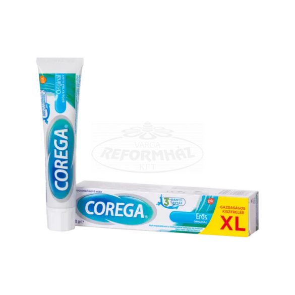 Corega Erős Ízmentes műfogsorrögzítő krém XL 70g