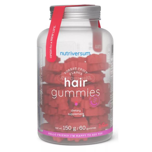 Nutriversum Hair Gummies Gumicukor erdei gyümölcs 60x