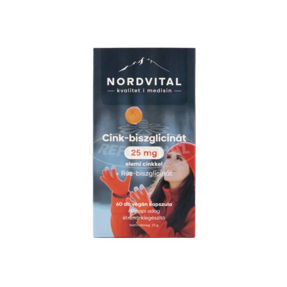 Nordvital Cink-biszglicinát-réz vegán kapszula 60x