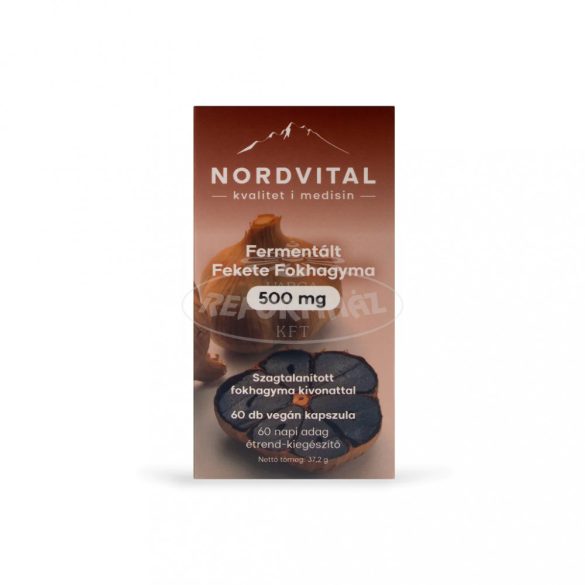 Nordvital fermentált fekete fokhagyma 500mg kapszula 60x